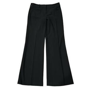 Trina Turk Women's Textured Wide Leg Trouser Pants Black Size 6